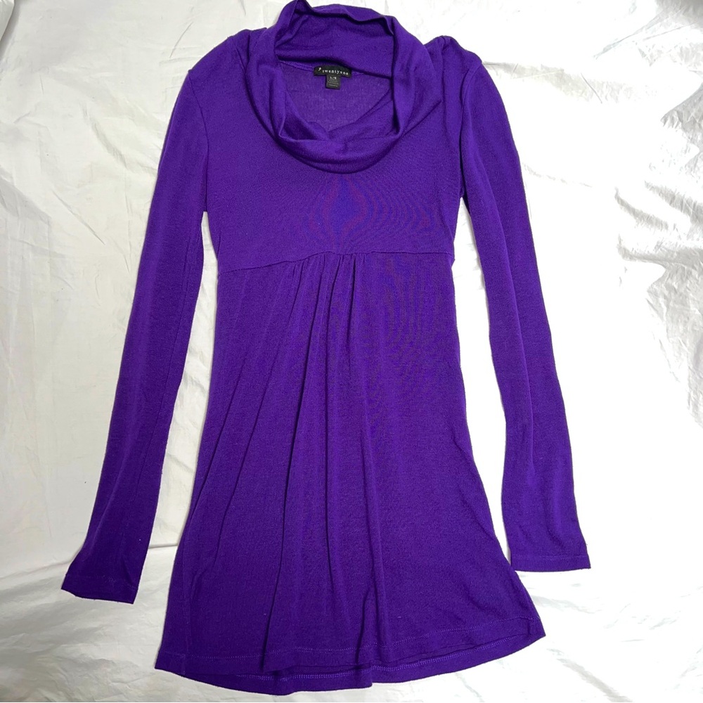 Forever21 🍇 bright purple cowl neck sweater dress